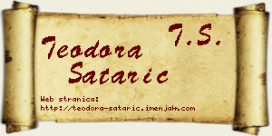 Teodora Satarić vizit kartica